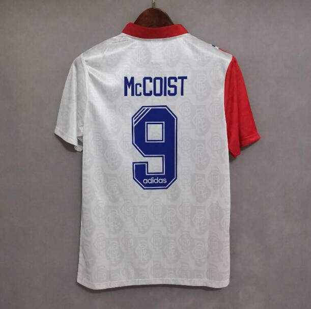 1996-97 Rangers Retro Away Kit Soccer Jersey McCOIST #9